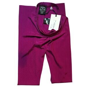 Pattes De Vel Curs Cherry Blossom Eco-Friendly Ribbed Leggings XS